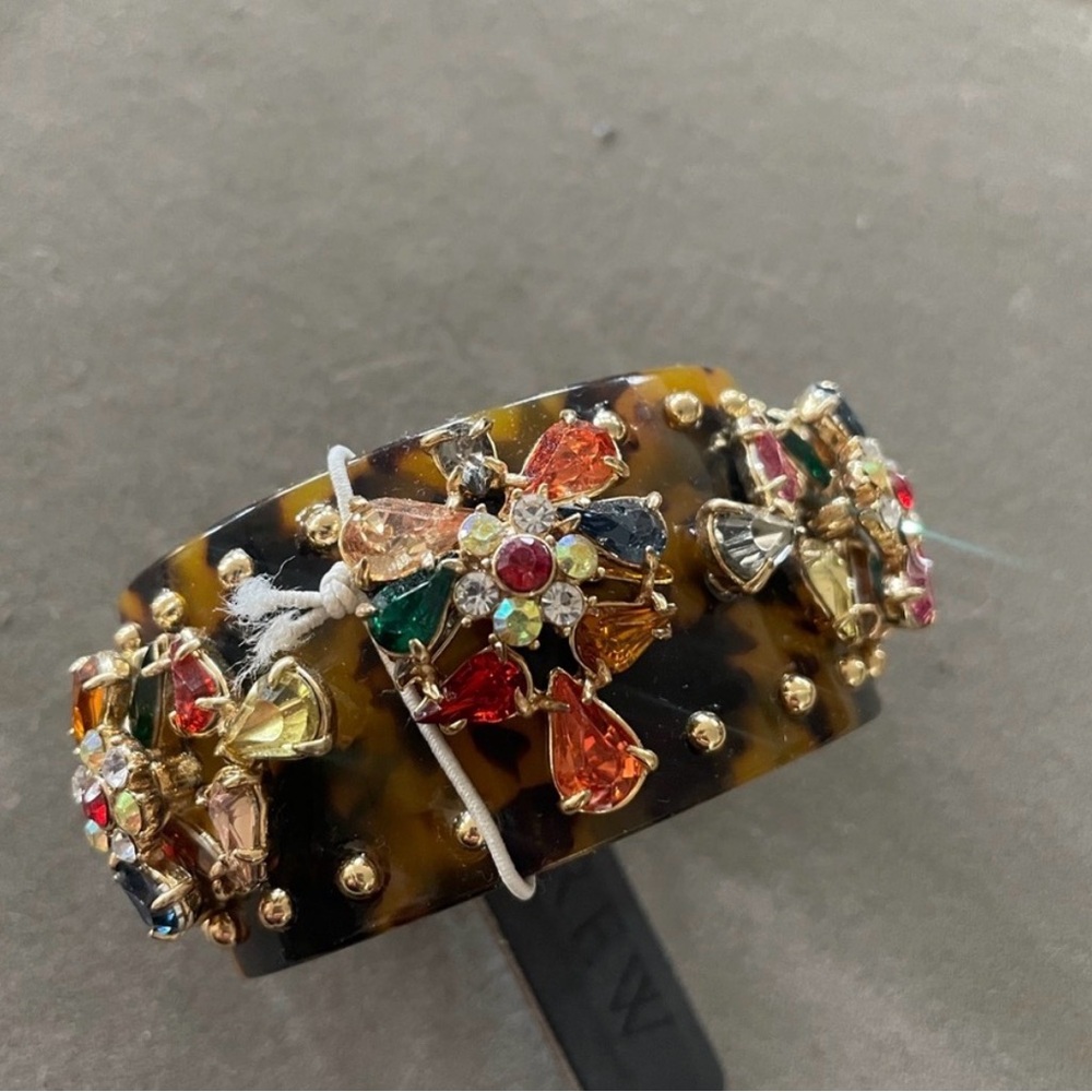 JCrew Embellished Tortoiseshell Cuff Bracelet - Picture 2 of 3